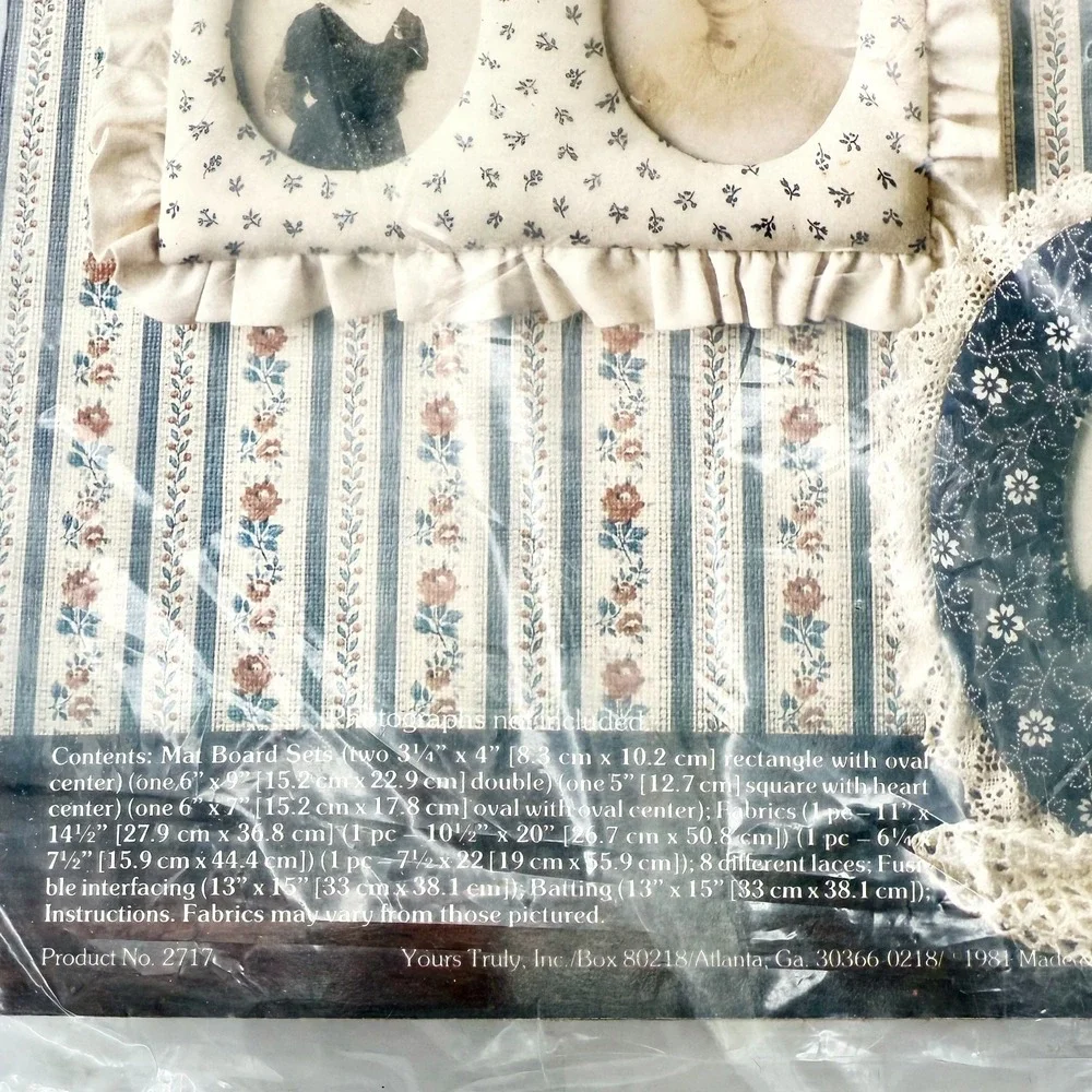 Vintage 1989 Sewing Kit Yours Truly Victorian Collection Soft Fabric Lace 2717